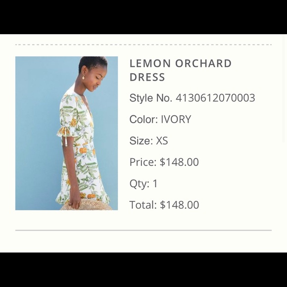 Only worn twice Anthropologie Lemon Sundress - Picture 3 of 3